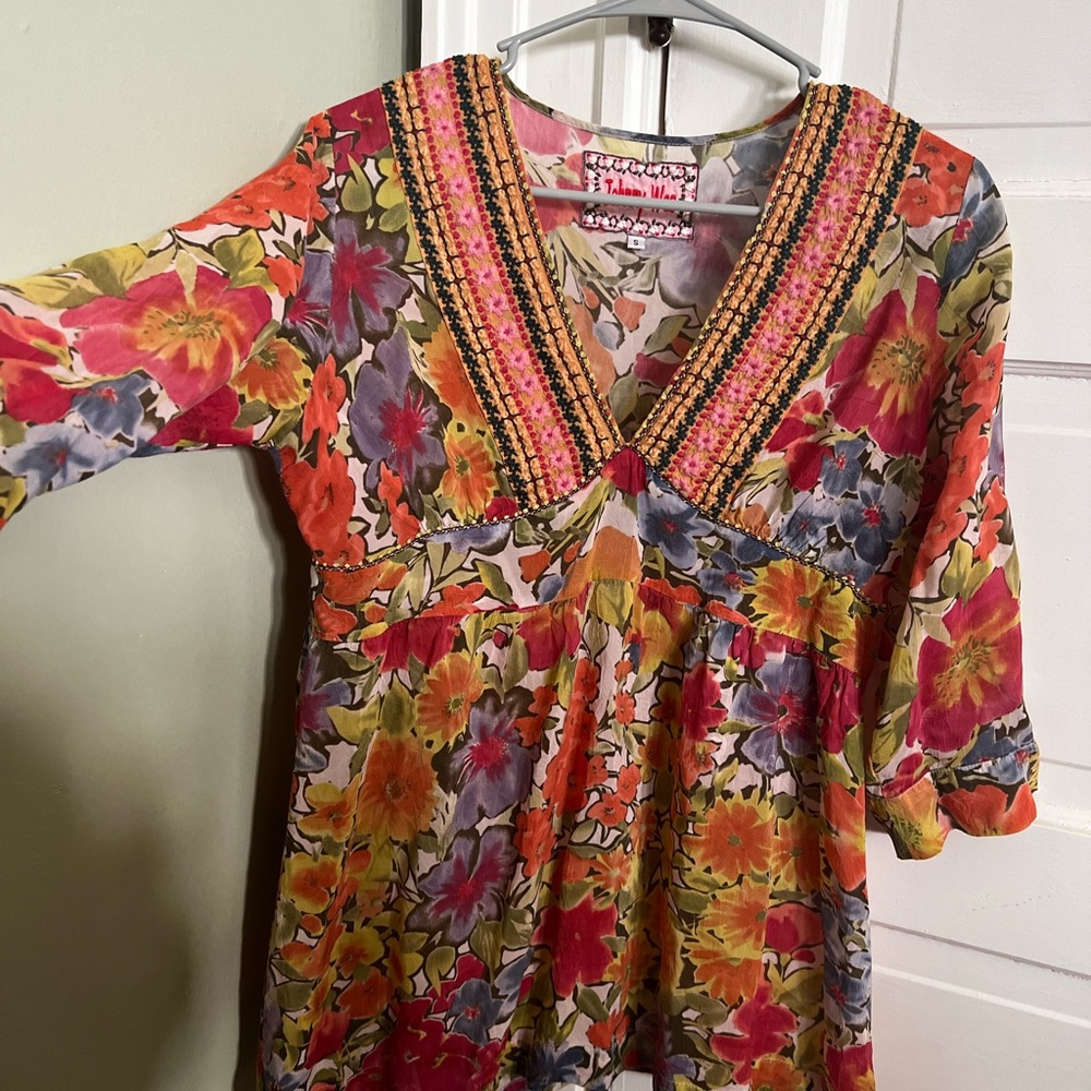 Johnny was silk tunic small